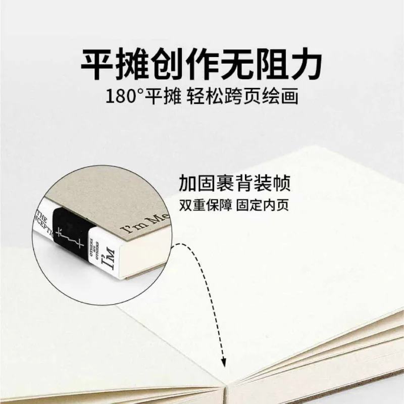 Immagine 4: Blocco da Disegno Portatile di Alta Qualità, Mini Quaderno a Pagine Bianche Rinforzato, Accessori Artistici Semplici ed Eleganti