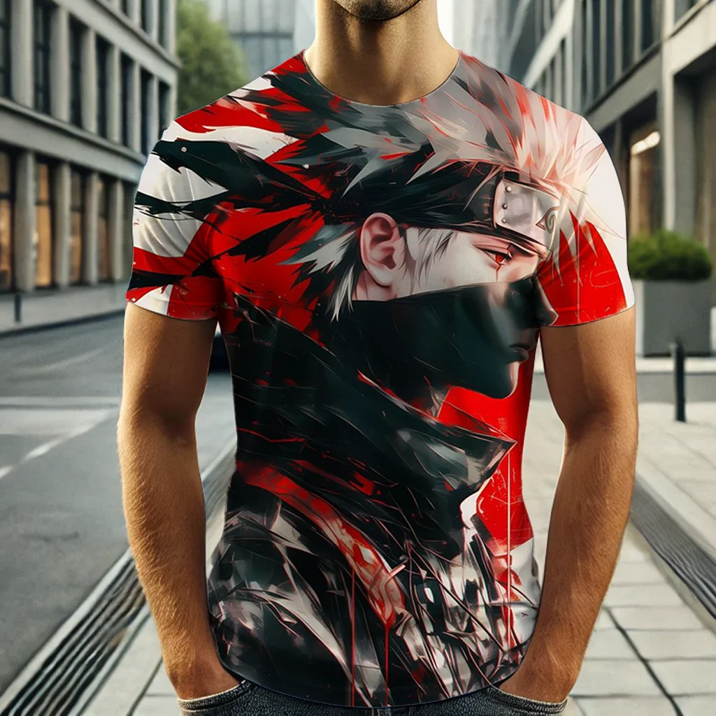 

2025 Men Women New T-shirt Japan Popular Anime Naruto Graphic 3D Print Harajuku Summer Short Sleeve Boy Girl Kids Cool T Shirt
