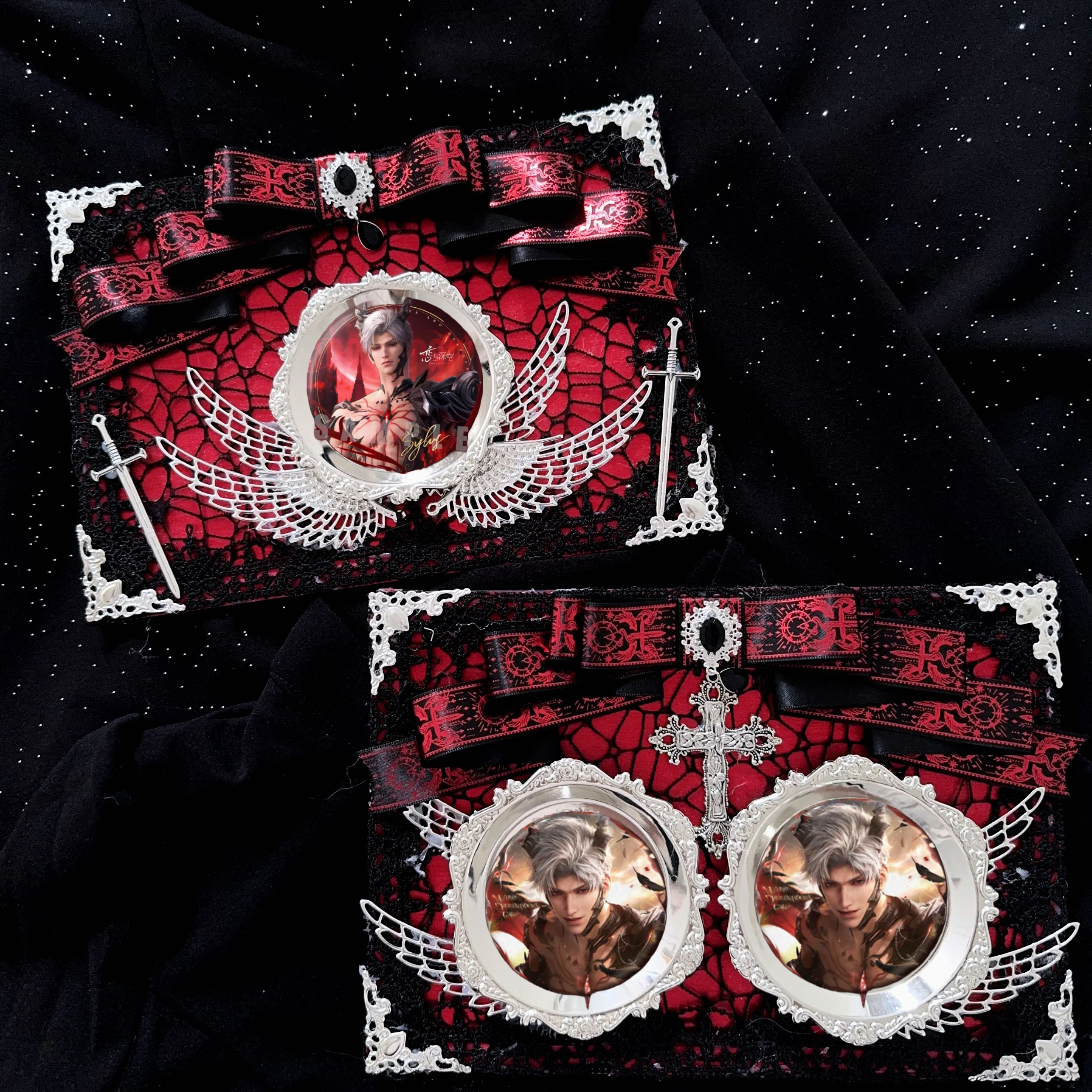 Finished Pain Board Dinner Plate Pain Bar To Valley Beauty Love and Deep Space Black and Red Ltabag Pain Window Decoration