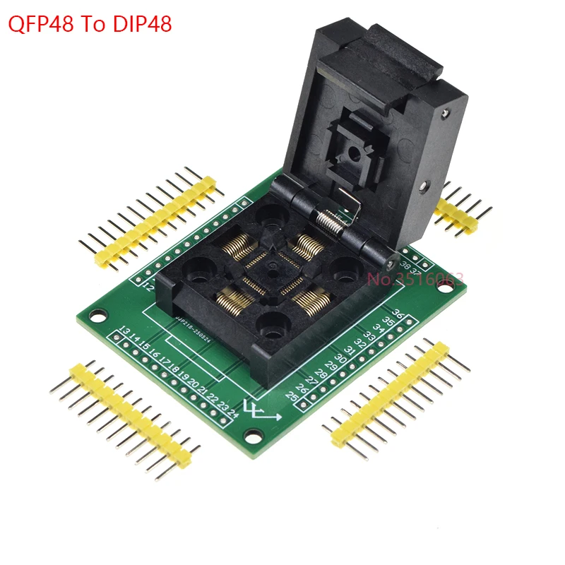 1 Stück QFP48/QFP64/LQFP/TQFP zu DIP 48/64 IC-Testsockel Programmieradapter/Konverter für STM32 Atmega Chip