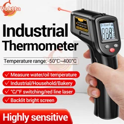 Cyfrowy termometr na podczerwień termometr kontaktowy przemysłowy precyzyjny laserowy miernik temperatury pirometr narzędzie