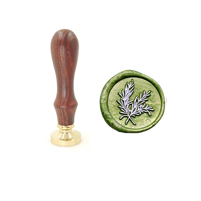 

Lucky Leaf Wax Stamp Exquisite gentle WOOD handle,DIY Ancient Seal Retro Stamp,Personalized Wax Seal High Quality