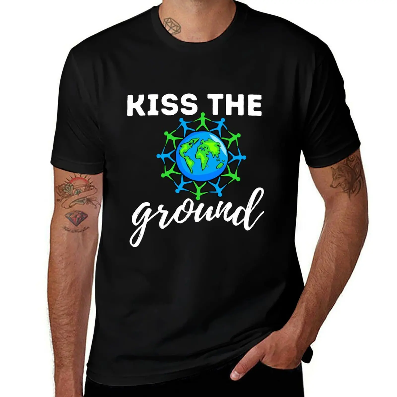 

kiss the ground T-Shirt t shirts for man pack cotton t shirts for man graphic cars T-Shirt