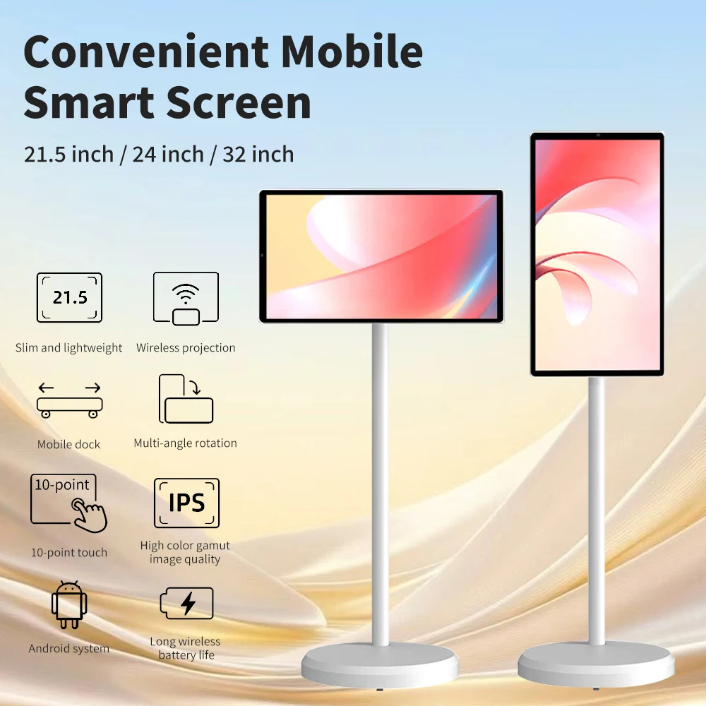 Smart Tv  Mobile Monitor Portable Tv With Stand Bedroom Wireless Big Screen Tv Interactive Television