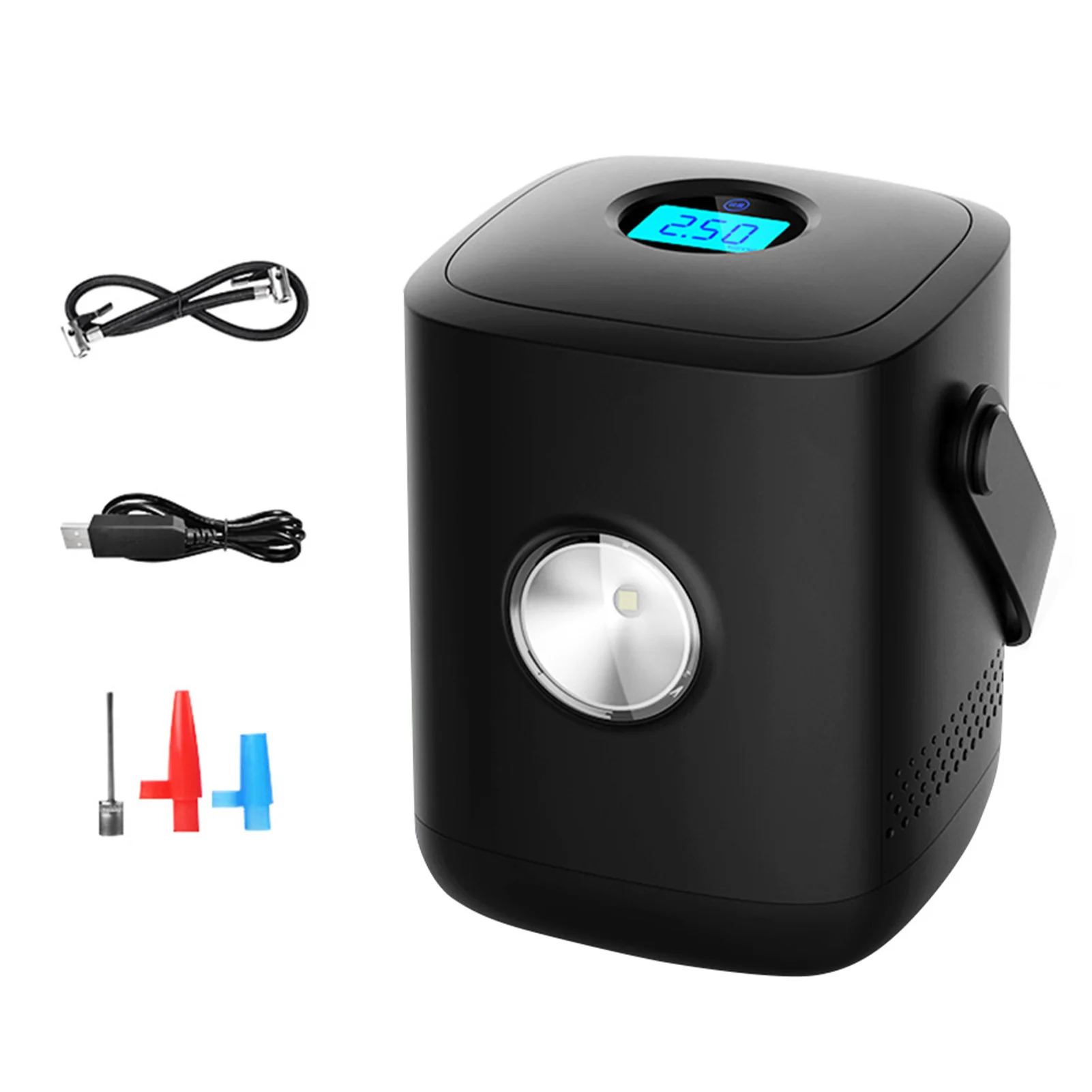 

Car Inflator Pump LCD Digital Display Car Tire Inflator Pure Copper Motor Fast Inflation Portable Lightweight for Motorcycle