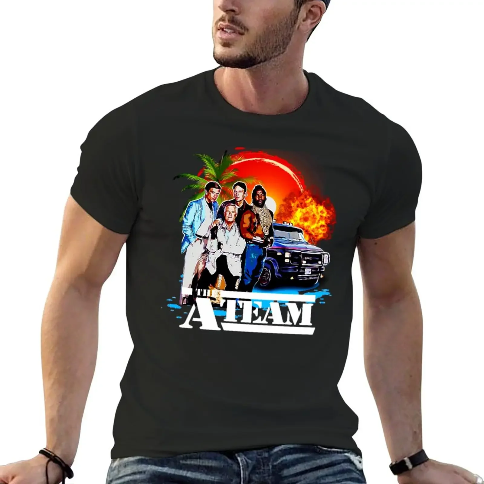 

New All-risk agency, the a team T-Shirt hippie clothes boys white t shirts mens clothes