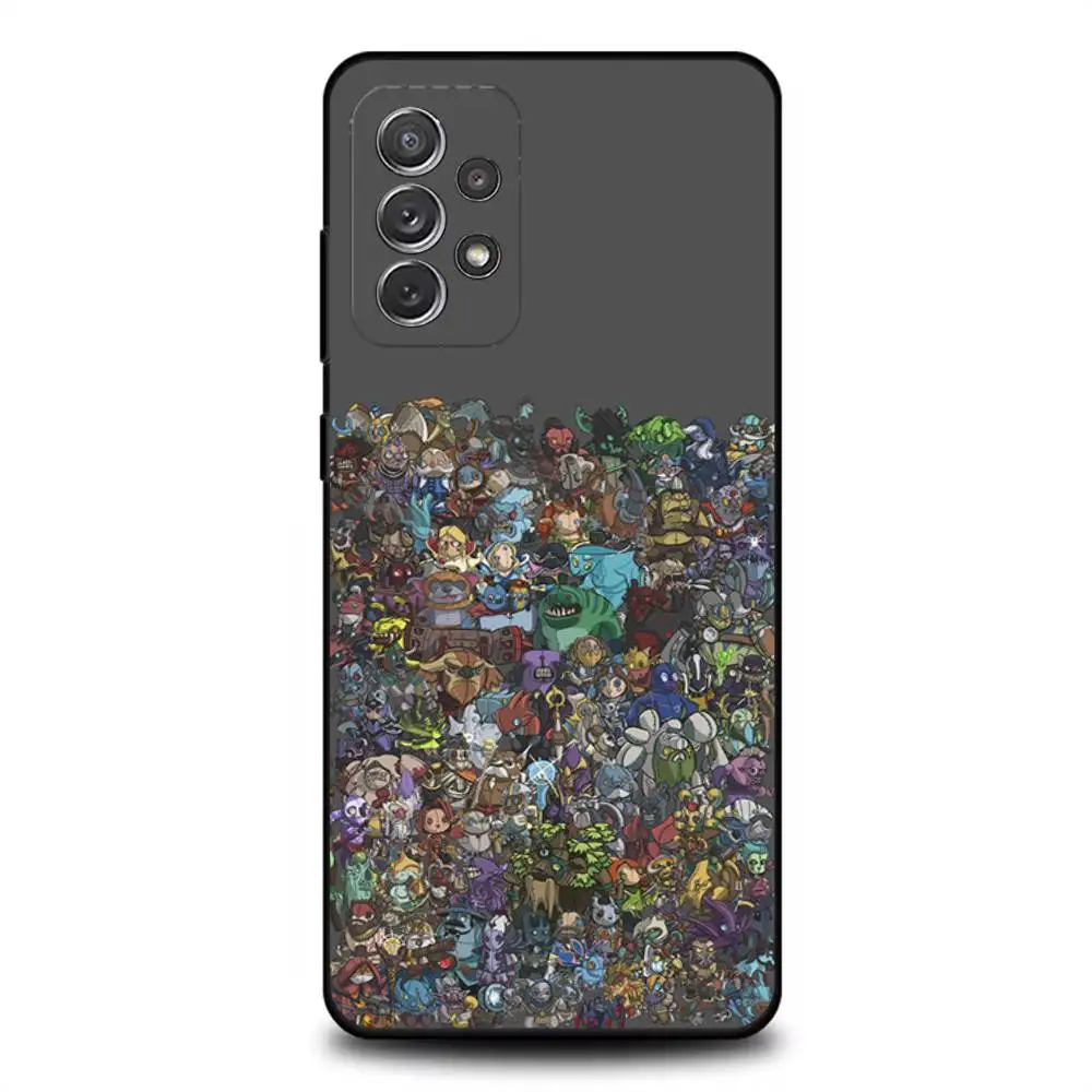 D-Dota-a 2 حافظة هاتف رائعة لهاتف سامسونج S 25,24,23,22,30,21,10,9,Ultra,Plus,Lite,FE,4,5G حافظة ناعمة سوداء