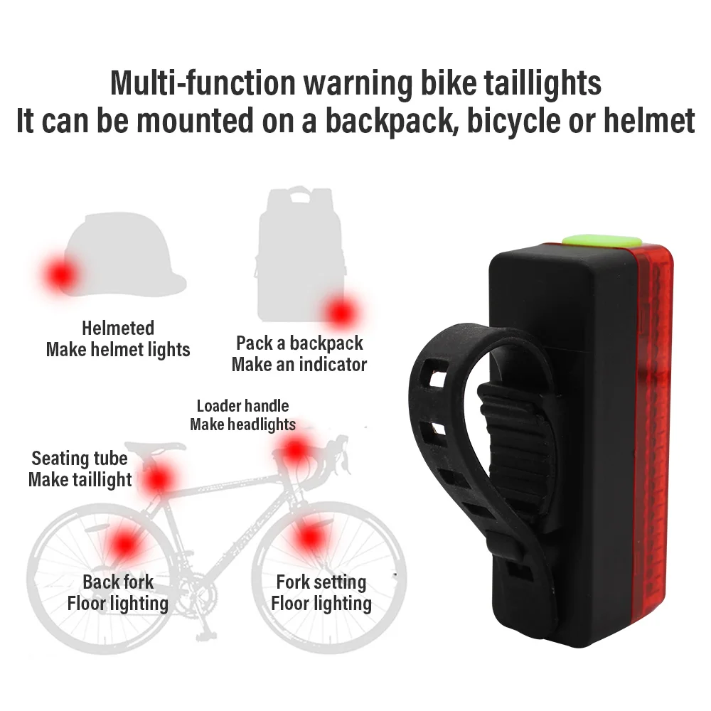 Bike Rear Light MTB Bicycle Taillight USB Rechargeable LED Cycling Bike Warning Light Red Light Mountain Bicycle Lamp Seatpost