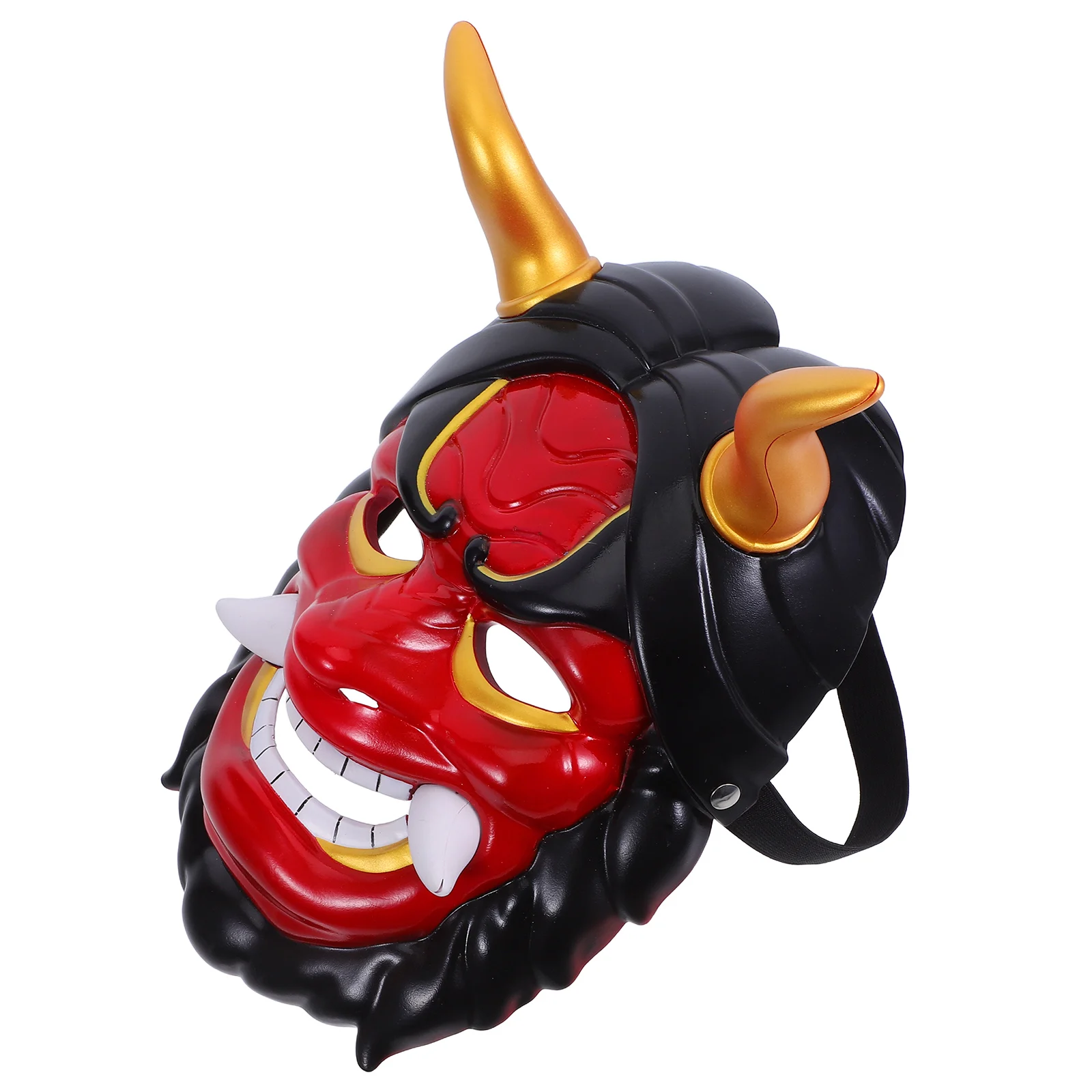 

Halloween Mask Demon Horned Cosplay Samurai Hannya Plastic for Party Face Man