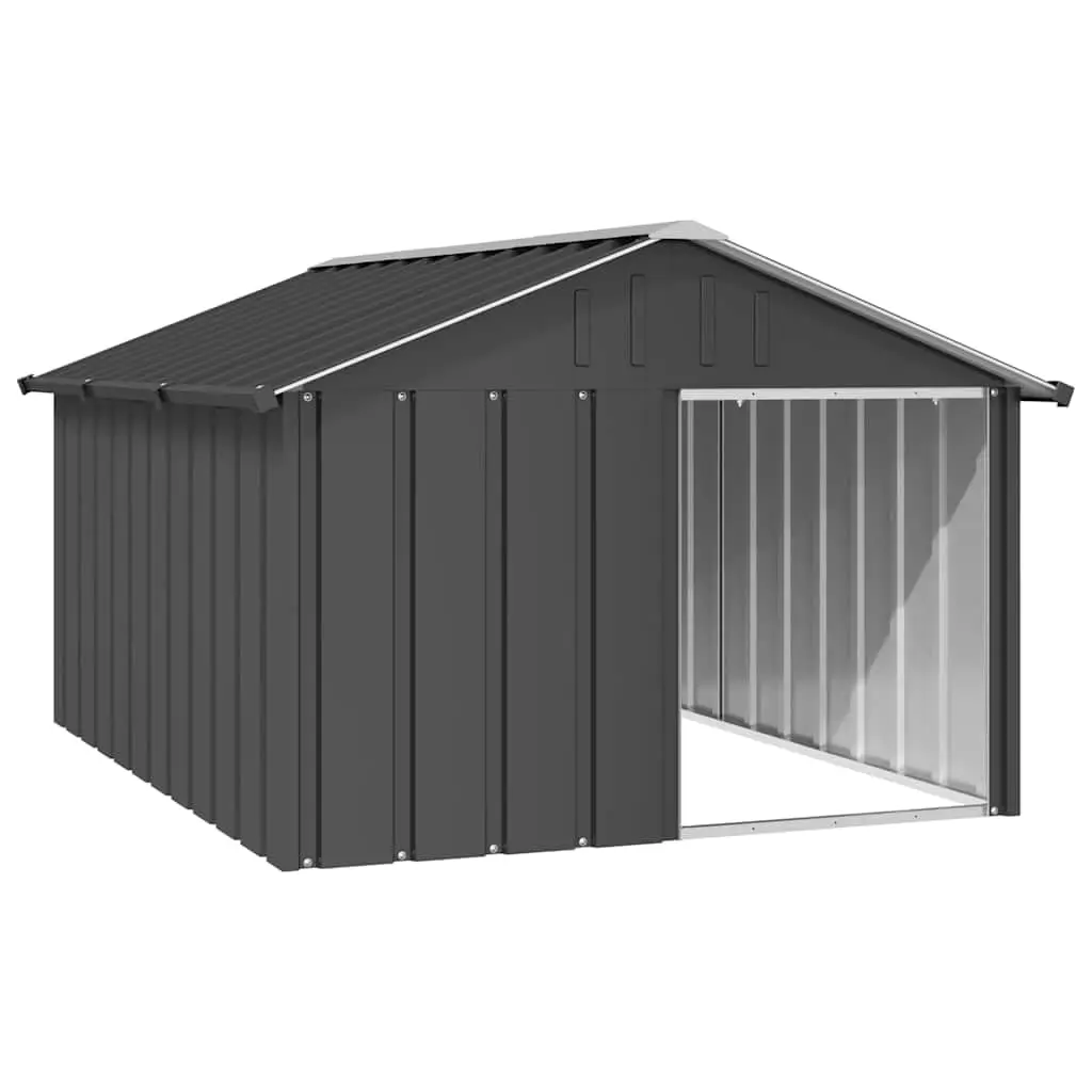 Galvanized Steel Dog House Weatherproof Indoor Outdoor Pet Shelter 45.9