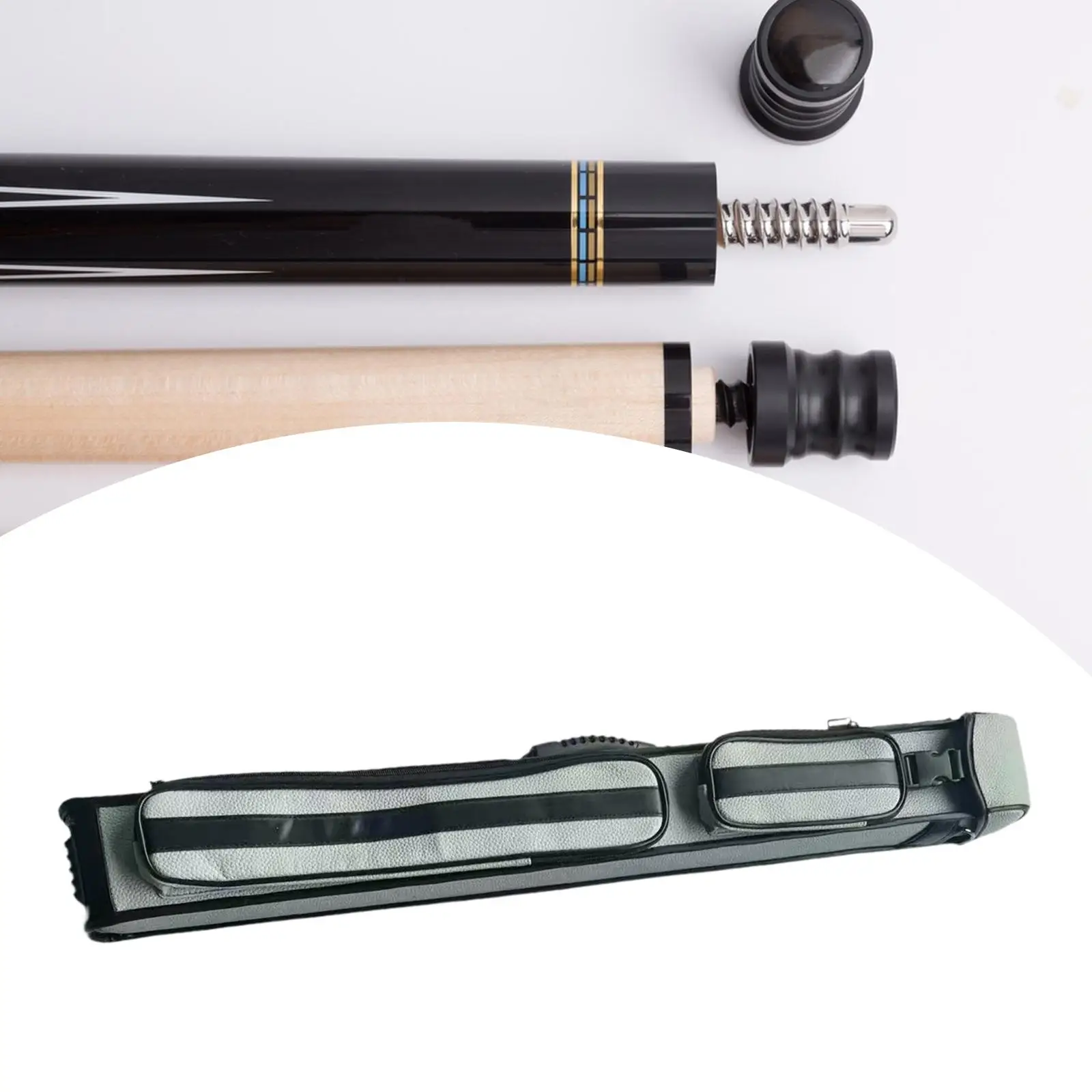 

Pool Cue Case Outdoor 1/2 Billiard Carrying Holder Billiard Pool Cue Stick Carrying Bag Adjustable Shoulder Straps Protection
