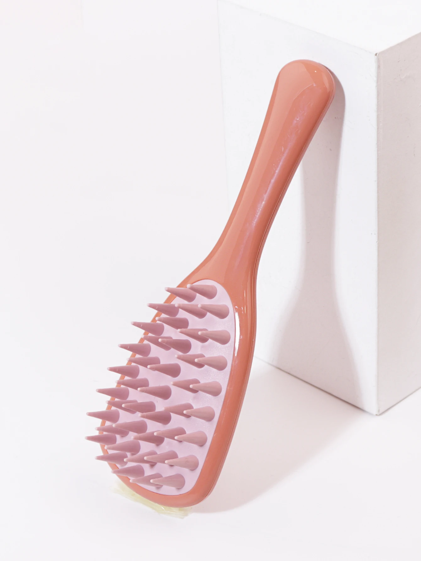 

1pc long handled silicone scalp massage anti-static shampoo brush shower cleaning hair massage tool Special for real hair wigs