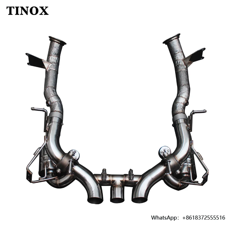 

Titanium Catback Exhaust Pipes Exhaust Tip Valvetronic Exhaust Muffler Downpipe for Ferrari 458 4.5