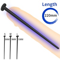 T Head Long Silicone Horse Eye Rod Silicone Urethral Plug Male Horse Eye Dilation Stimulation Stick Inserter Adult Toys