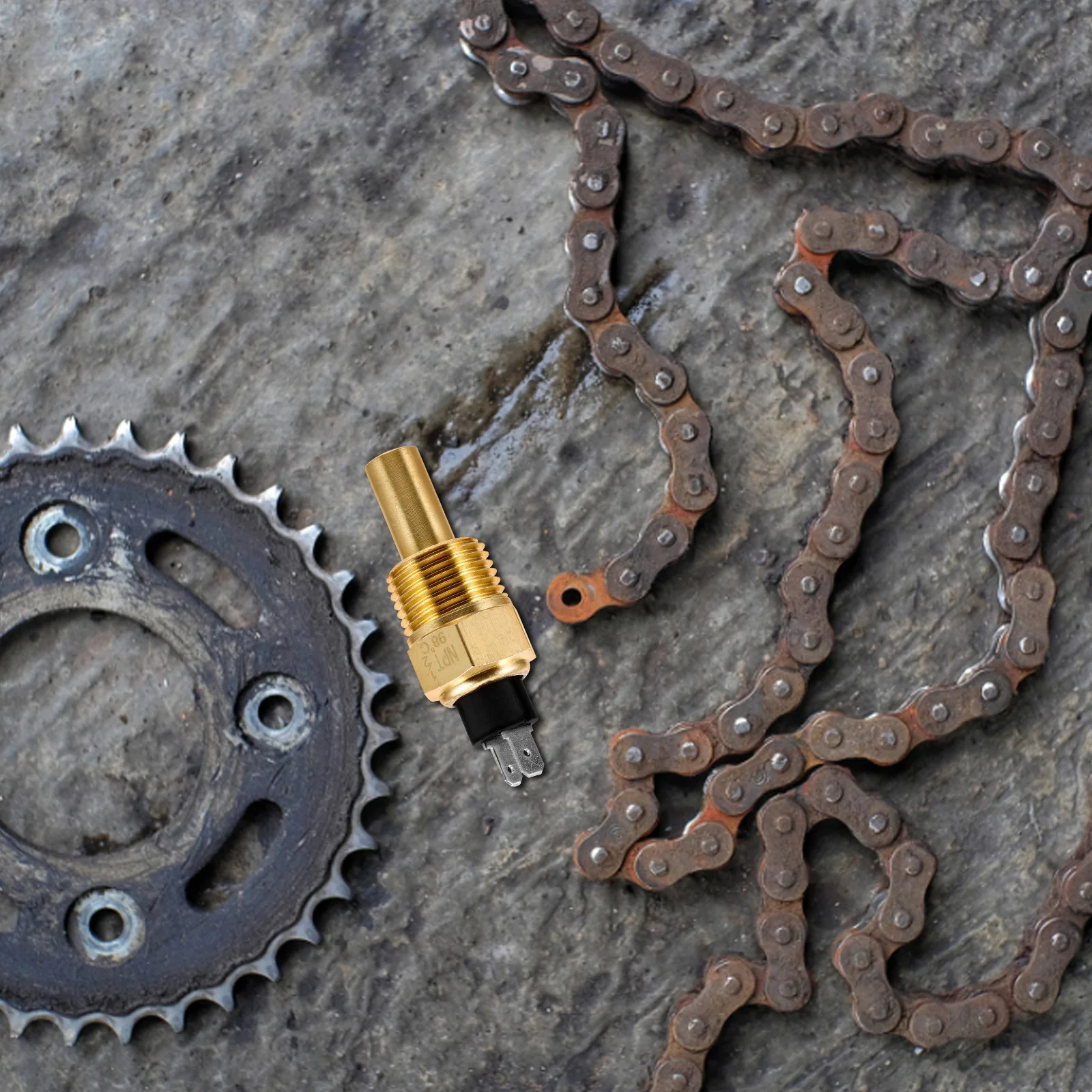 

Copper Engine Water Temperature Sensor Coolant Temp Sensor Replacement Reliable High Precision for Generator Engines