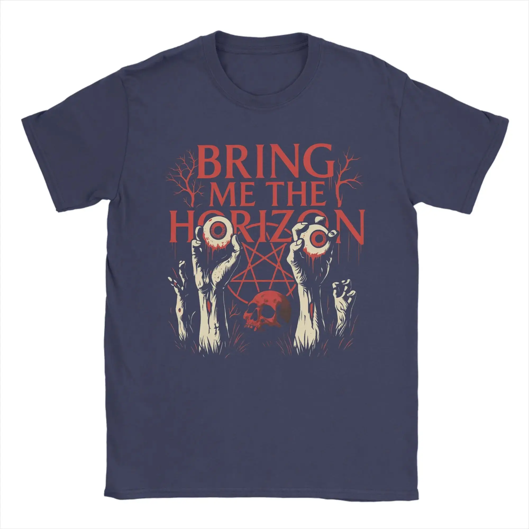 Vintage Rockband T-Shirts BMTH Bring Me The Horizon Metalcore T-Shirt Y2k Print T-Shirt O-Ausschnitt Kurzarm Unisex – Detail 7