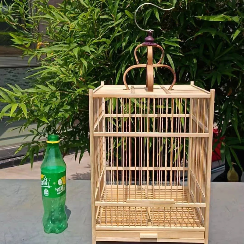 Parrot Mochila Bird Cage Wooden Small Budgie Palomas Hamster Cage Passaros Canarios Maisons Petits Animaux Pet Supplies CY50BC