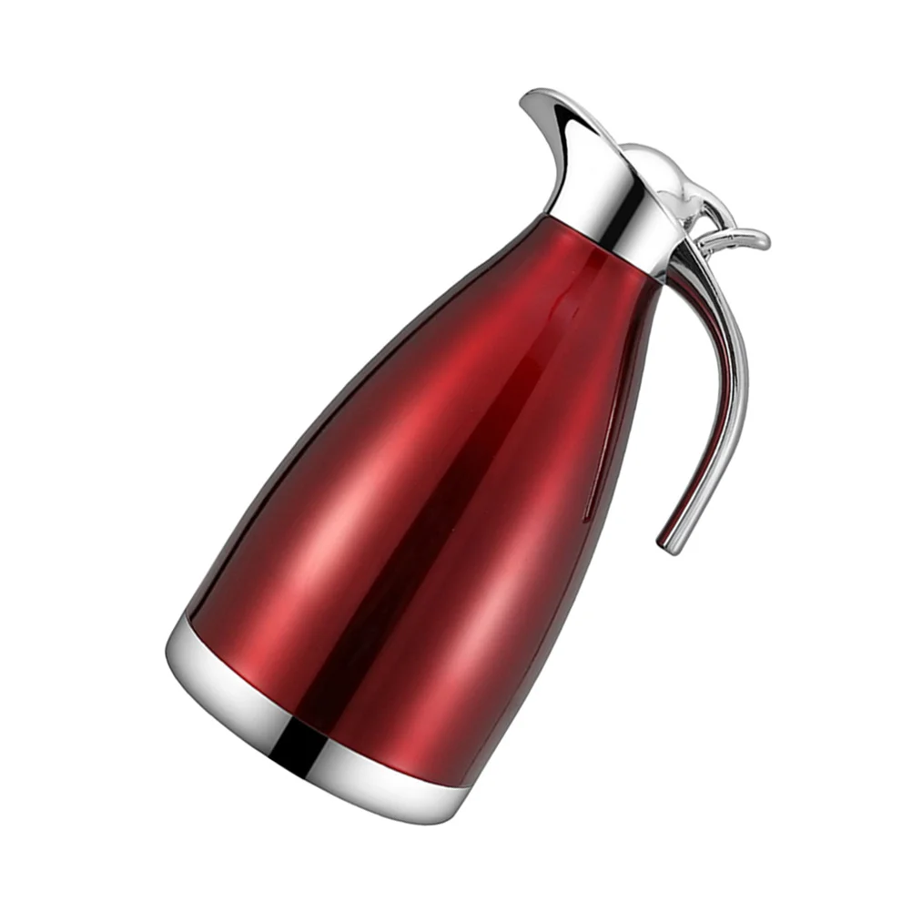 

Wine Red 1.5L Double-Layer Insulated Pot Stainless Steel Thermal Bottle Anti-Leak Home Office Travel Use