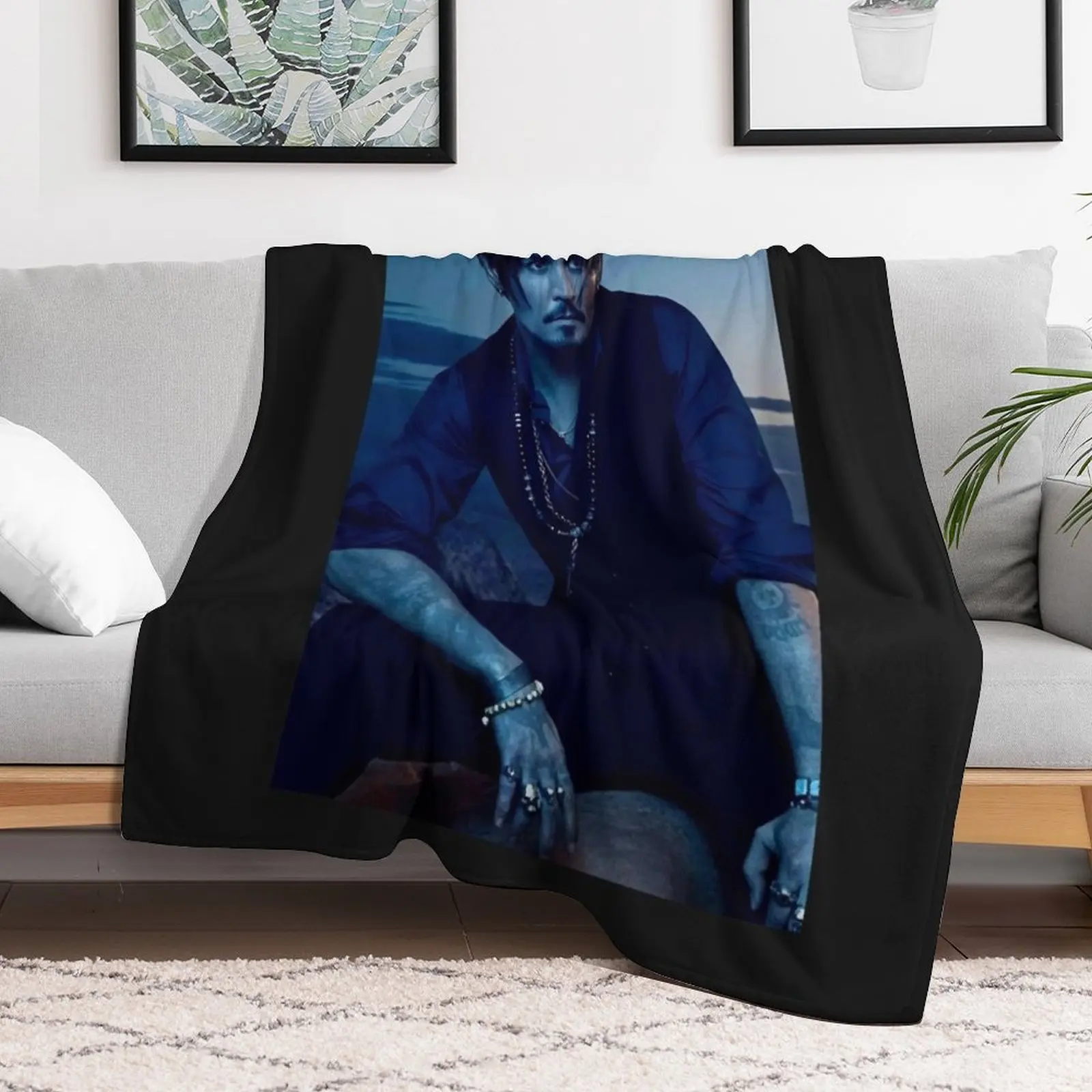 Johnny depp cool wallpaper Throw Blanket Air Conditioner Soft Blanket for Office Home