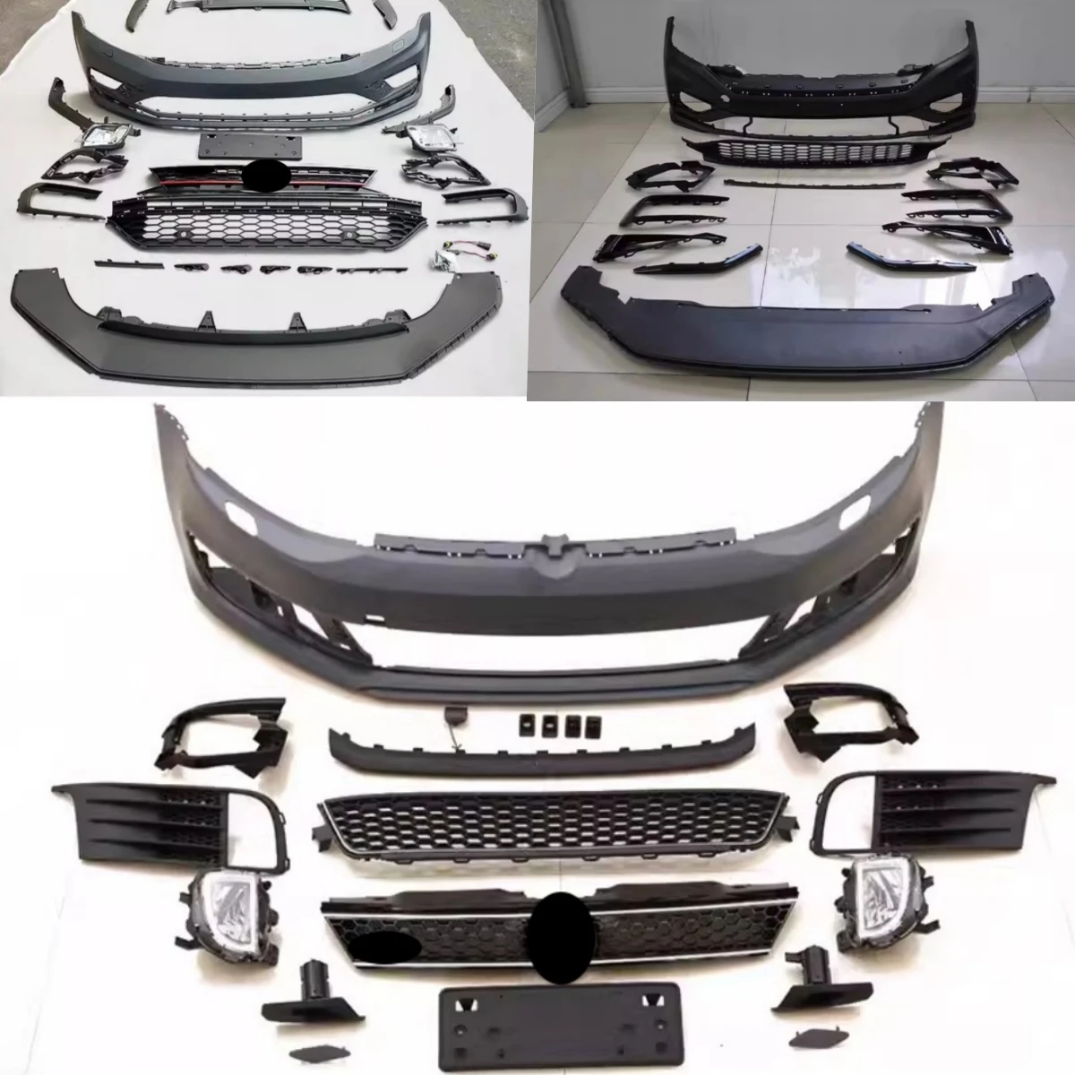 Front Bumper Grill Mask Assembly For Volkswagen vw Sagitar jetta GLI 2012-22 modified Fog Lamp Front Lip Auto Accessories