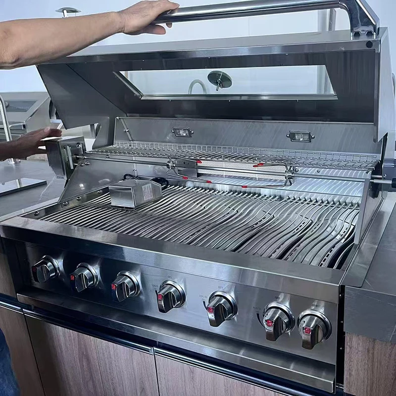 Modern Design Home Garden 304 Stainless Steel Outdoor BBQ Kitchen Island Cabinets