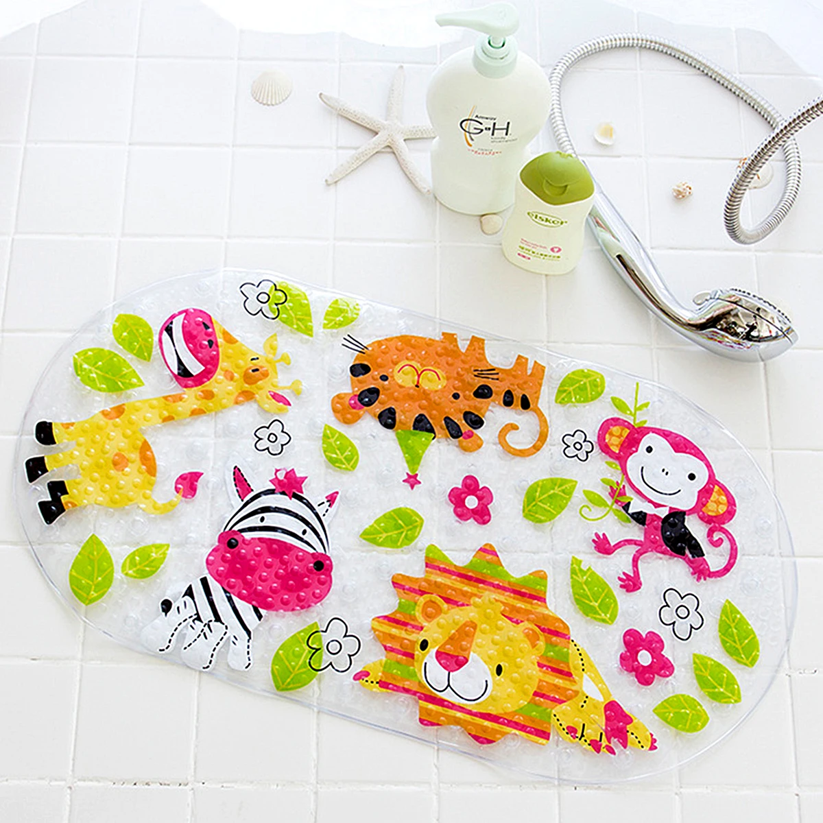 

1pc Creative Cartoon Bathroom Floor Mat Nonslip Washable Home Mat For Kitchen Hallway Hotel Floor Pad Spa Use