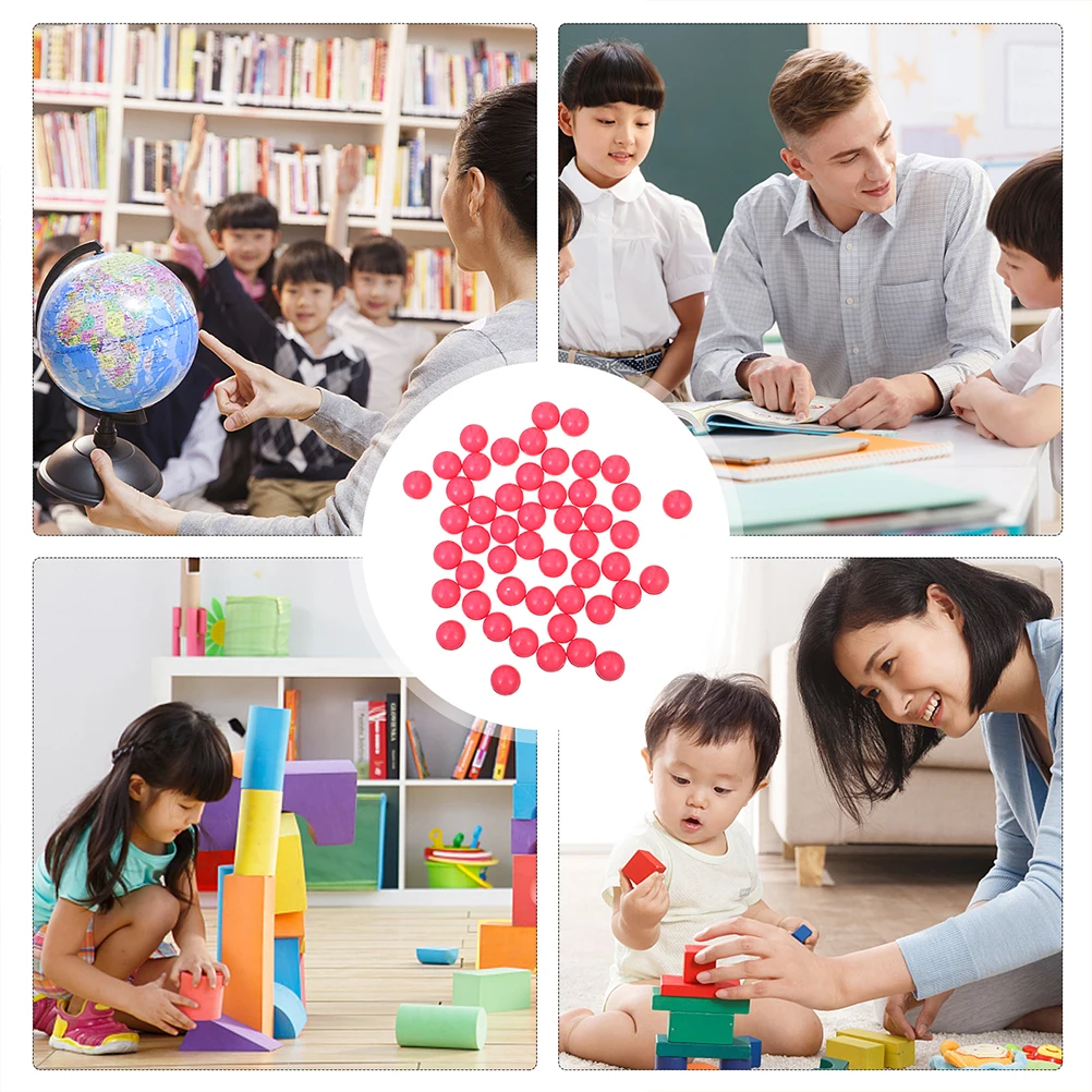 

100pcs Plastic Balls Kids Counting Toy Bright Colors Mathematics Probability Ball Pit Tent Playhouse Pool Crush Proof