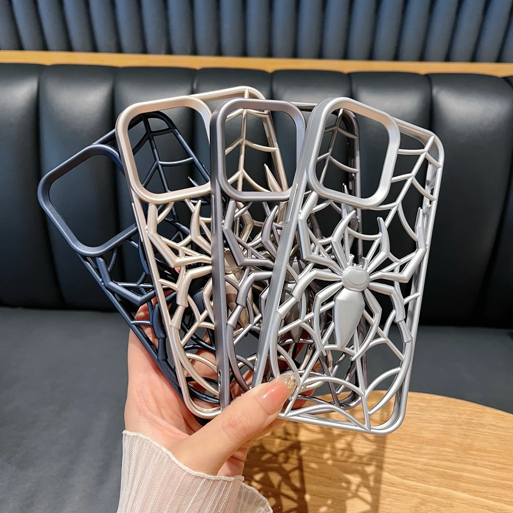 

Чехол с мультяшным 3D рисунком паука для iPhone 16e 15 14 Plus 13 12 16 Pro Max 11 15 Матовый силиконовый чехол