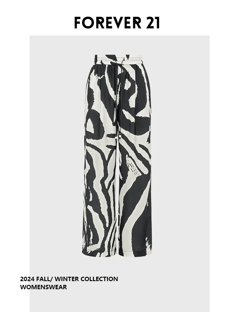 

Брюки Forever 2 Modern Art Print с прямыми штанинами, универсальные повседневные женские модные летние брюки свободного кроя Pear ape Fit