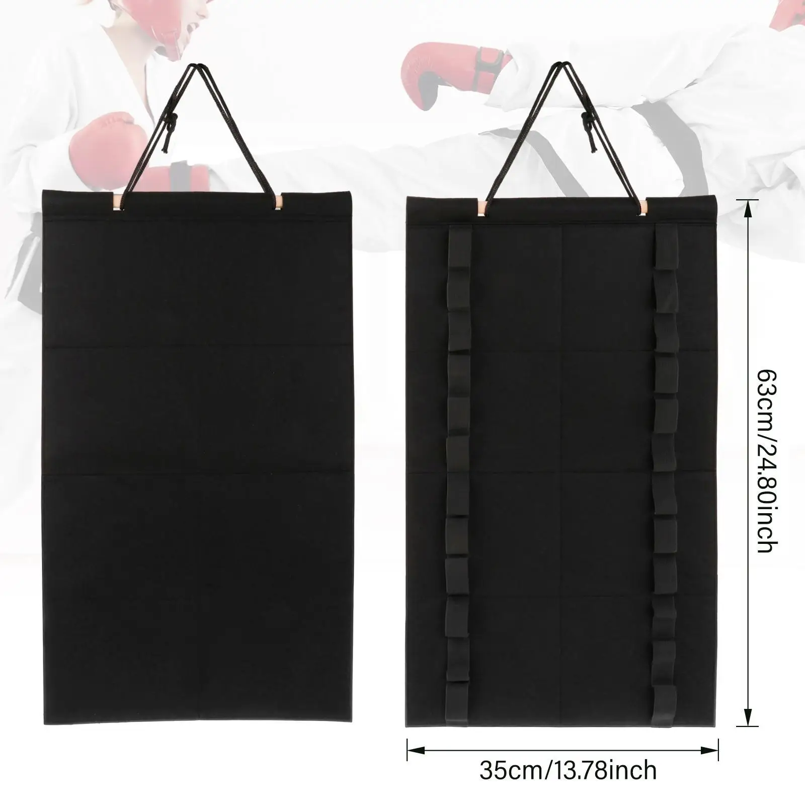 Karate Belt Display Holder Felt Cloth Belt Storage Wall Organizer for Martial Arts Training Room