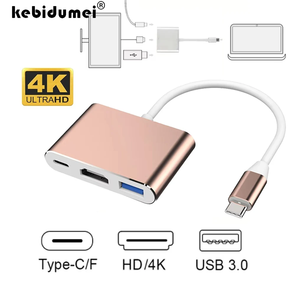 3 In 1 Type-C Hub U…