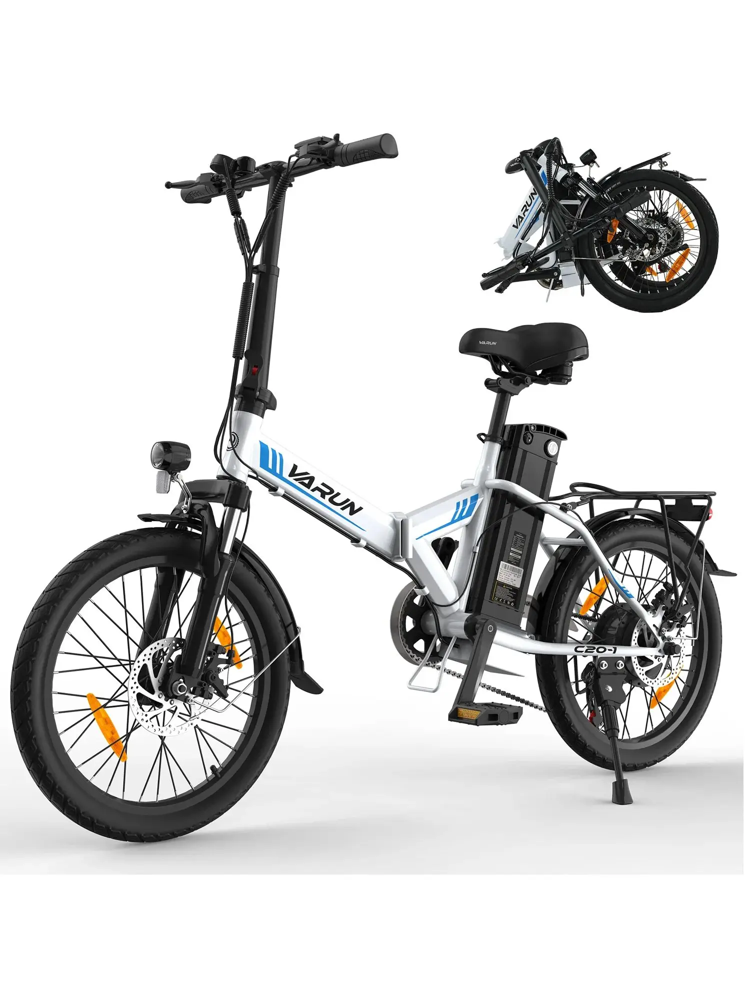 AliExpress Varun VARUN C20-1 Adult E-bike 250W motor city ebike 14lnch Tire commuting electric bicycle 48V374.4WH battery Electric Bike