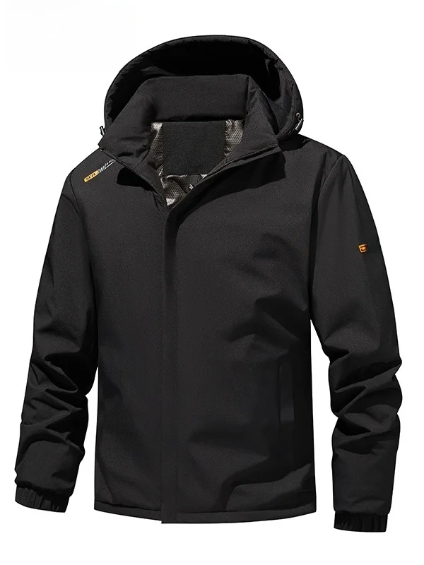 

Мужская зимняя теплая повседневная верхняя одежда больших размеров из хлопка с капюшоном, ветрозащитная, модная, городская, приталенного кроя