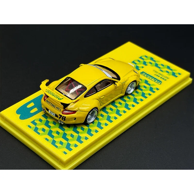 Tw 1:64 rwb 997 notting Hügel Druckguss Diorama Auto Modell Sammlung Miniatur Spielzeug Asphalt arbeitet