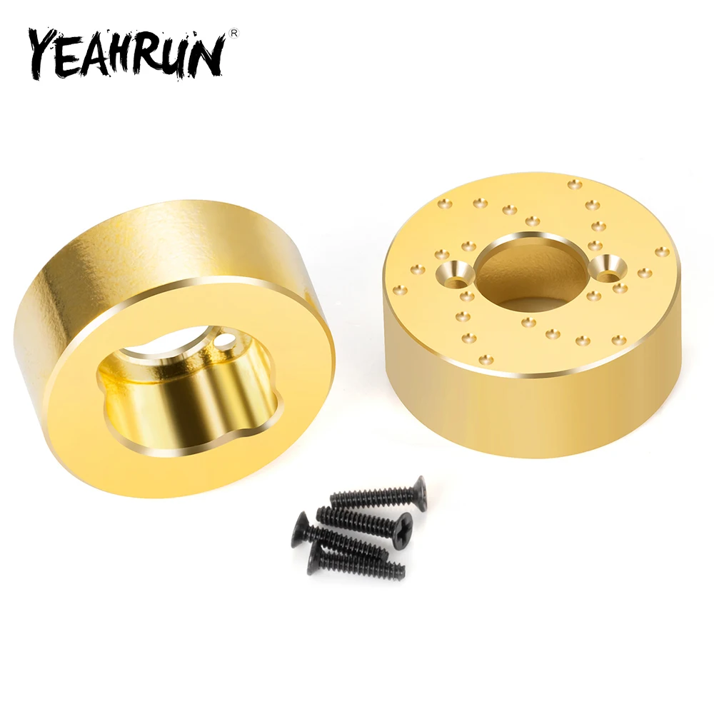

YEAHRUN 2Pcs Brass Counterweight Rear Wheel Internal Weight for Axial SCX30 1/30 RC Car Upgeade Parts Accessories