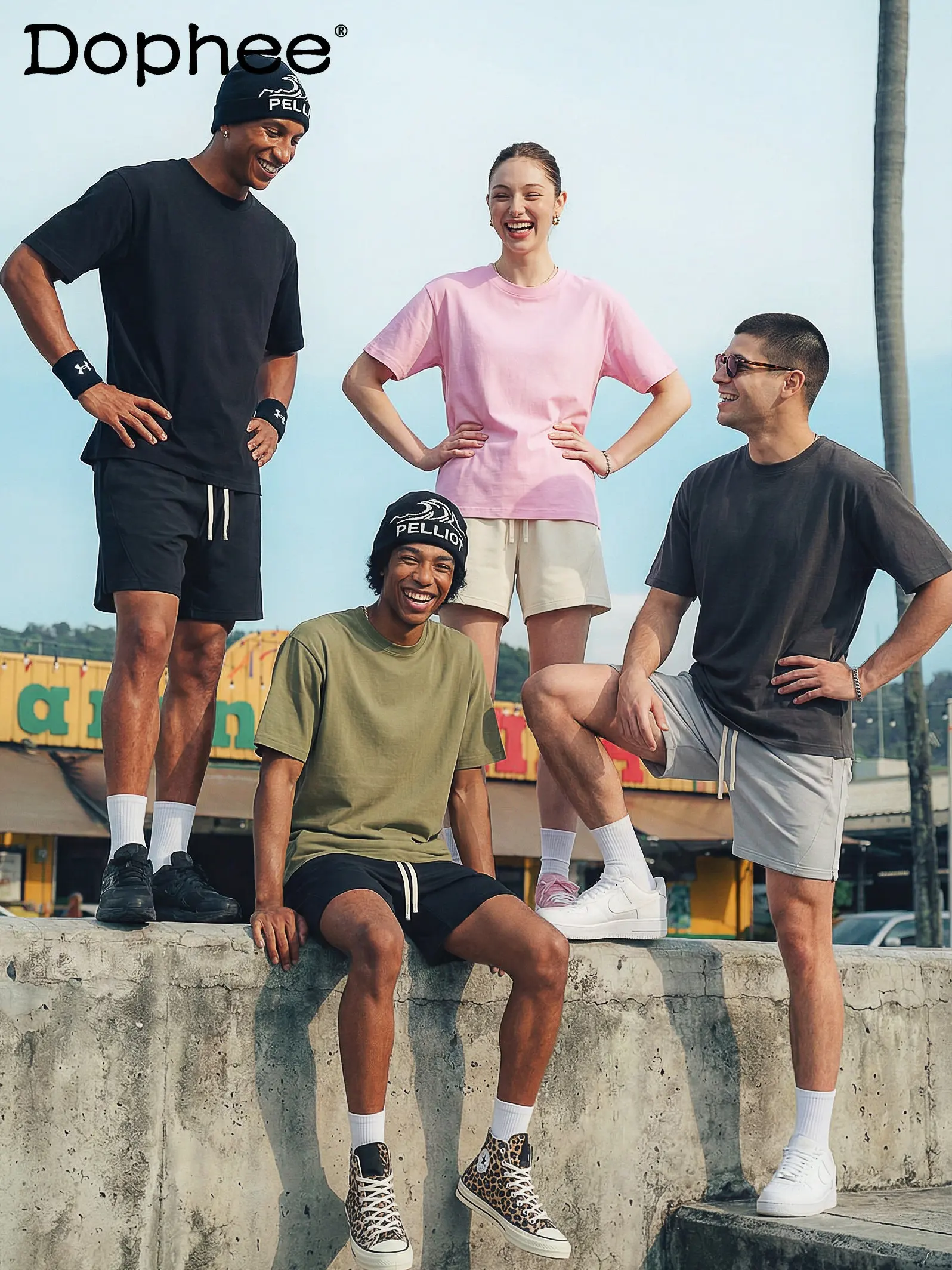 

American Fashion Trend Solid Color Crew Neck Short Sleeve Men's Casual Loose Comfortable Breathable Commuting Base T-shirt