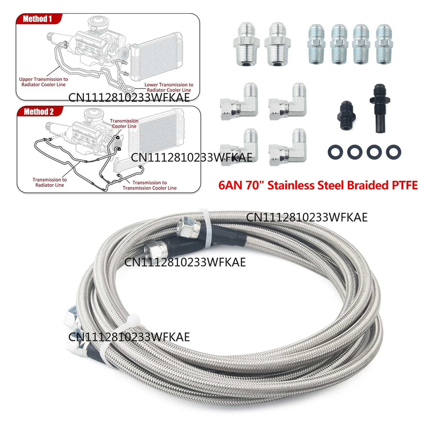 6AN 70 Inch Stainless Steel Br - Braided Line recension och pris