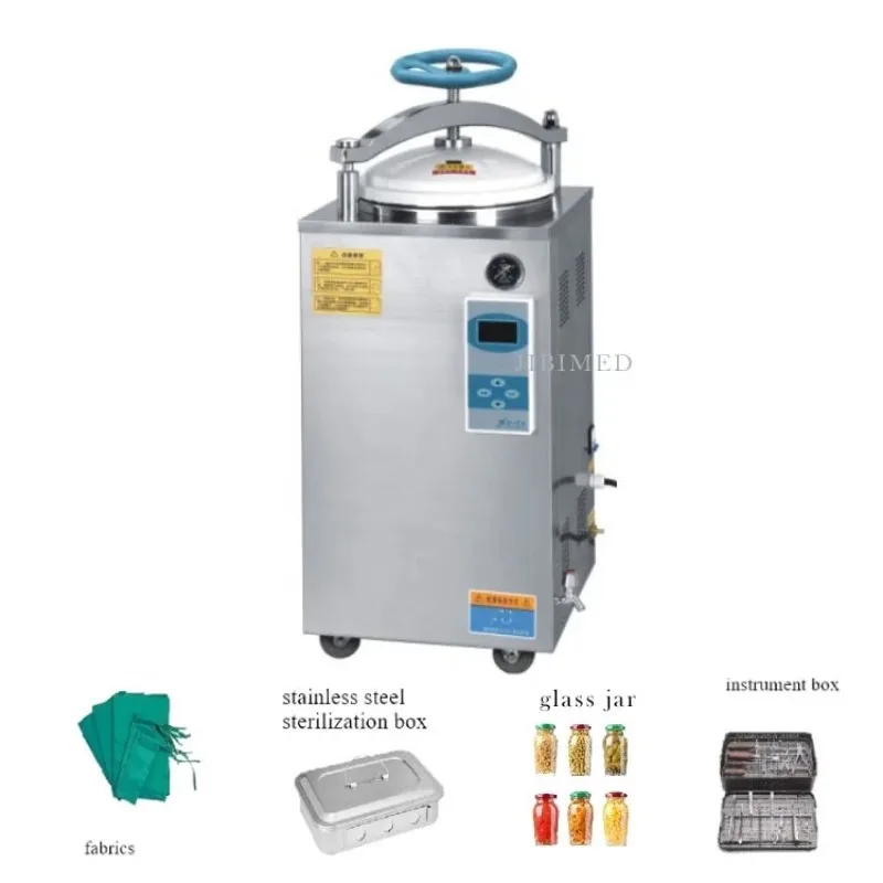 Medical 35L Lab Autoclave Sterilizer Press Steam Sterilizer Heating Disinfection Equipment JIBIMED LS-35HD 134