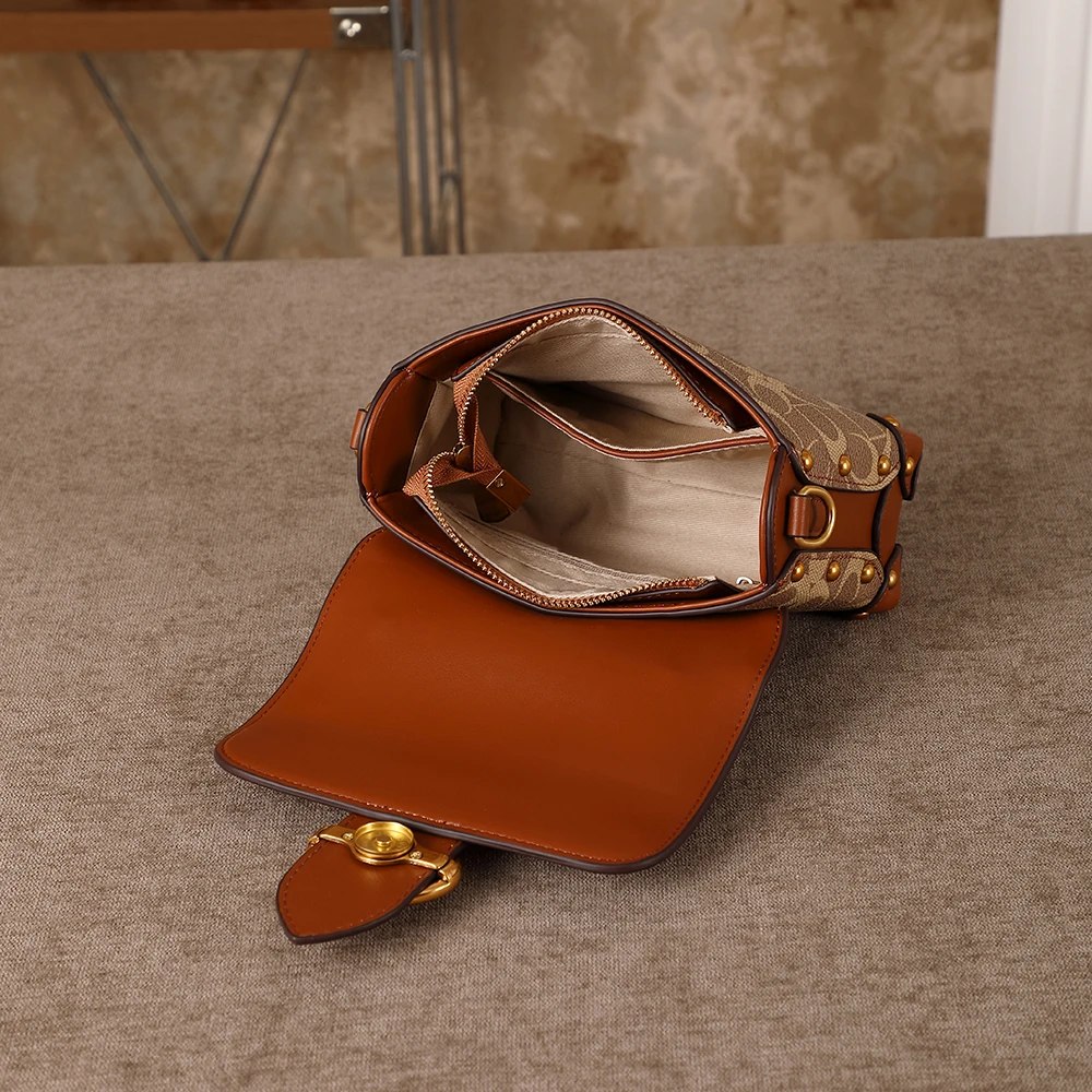 Ladies' handbag 2026 trendy new designer contrasting color fashion high-end sense single shoulder crossbody bag handbag