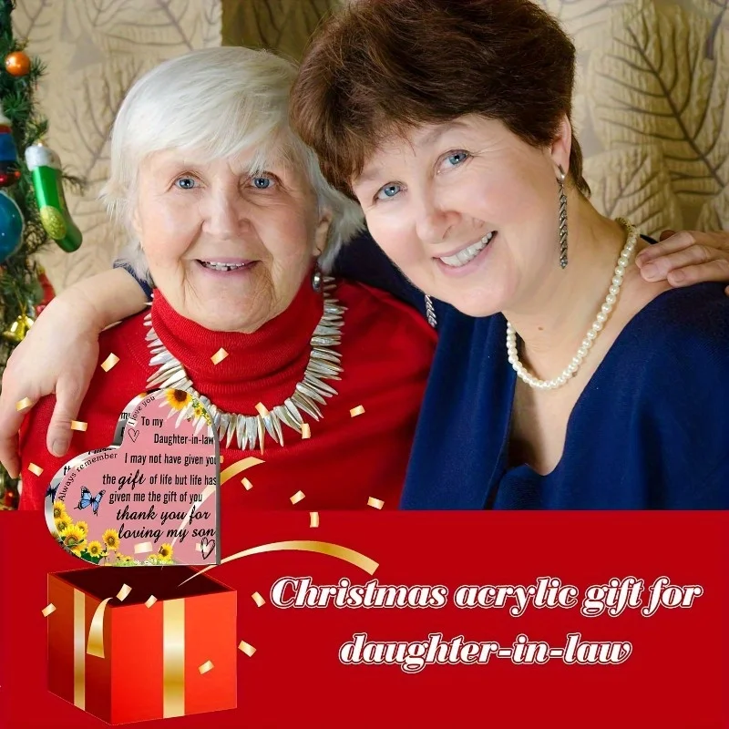 قلب أكريليك شفاف - هدية ملهمة لعيد الميلاد والزفاف للابنة والابن