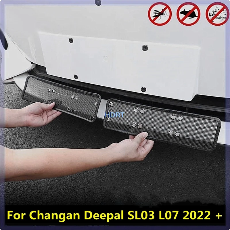 

Car Styling Front Racing Grille Insect Proof Screen Anti Bug Net Water Tank Cover Accessories For Changan Deepal SL03 L07 2022 +