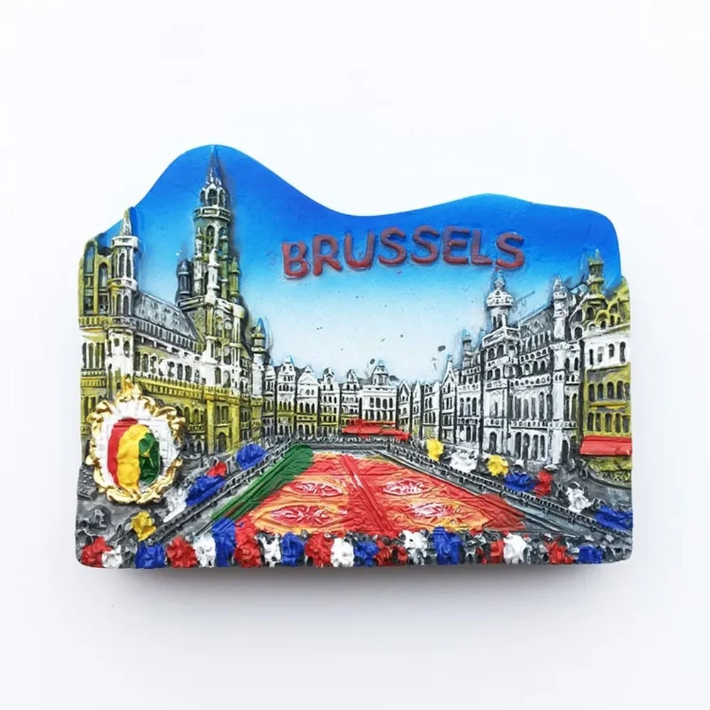 BABELEMI Europe Belgium Flower Carpet Festival Refrigerator Magnet 3D Fridge Magnet Sticker Travel Souvenir Home Decoration