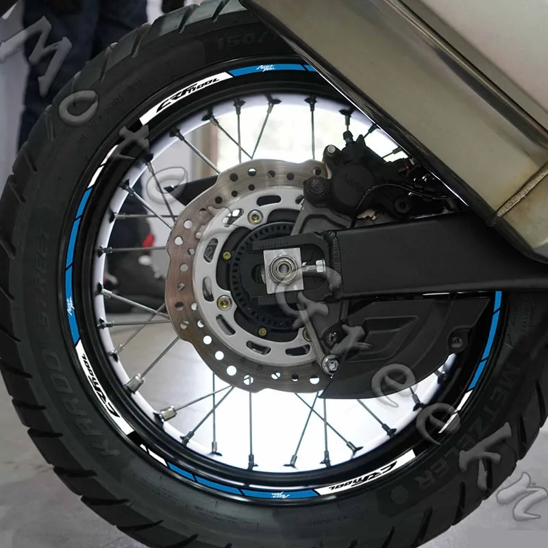 For CRF1100L1000LMotorcycle Wheel Stickers Reflective Rims Decals Wheel Hub Stripes Tape Waterproof Accessories African Twins