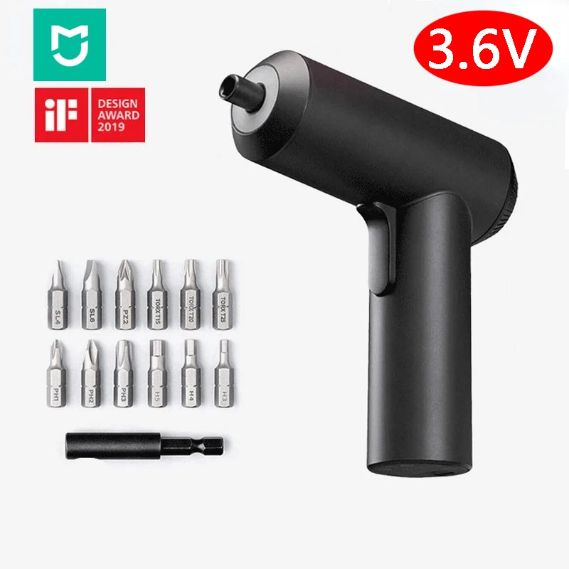 

Mijia 3.6V Electric Drill Screwdriver 2000mAh Type-C Rechargeable Multi-functional 12Pcs S2 Screw Bits Cordless Home Power Tool