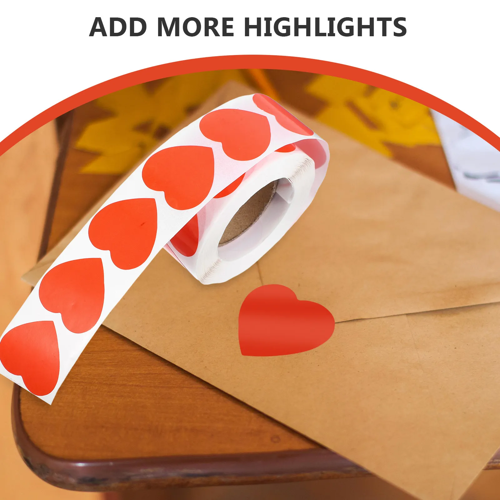 3 Rolls Red Valentine Heart Stickers Heart Shape Labels for Envelopes Crafting Scrapbooking Party Favor Decoration view 5