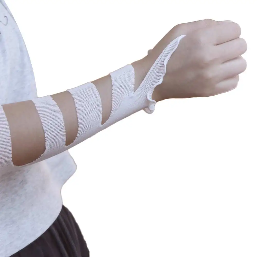 Fashion Y2K Strapping Bandage Fingerless Gloves Punk Wrist Cuffs Bandages Arm Sleeves Elastic Subculture Gloves Lolita