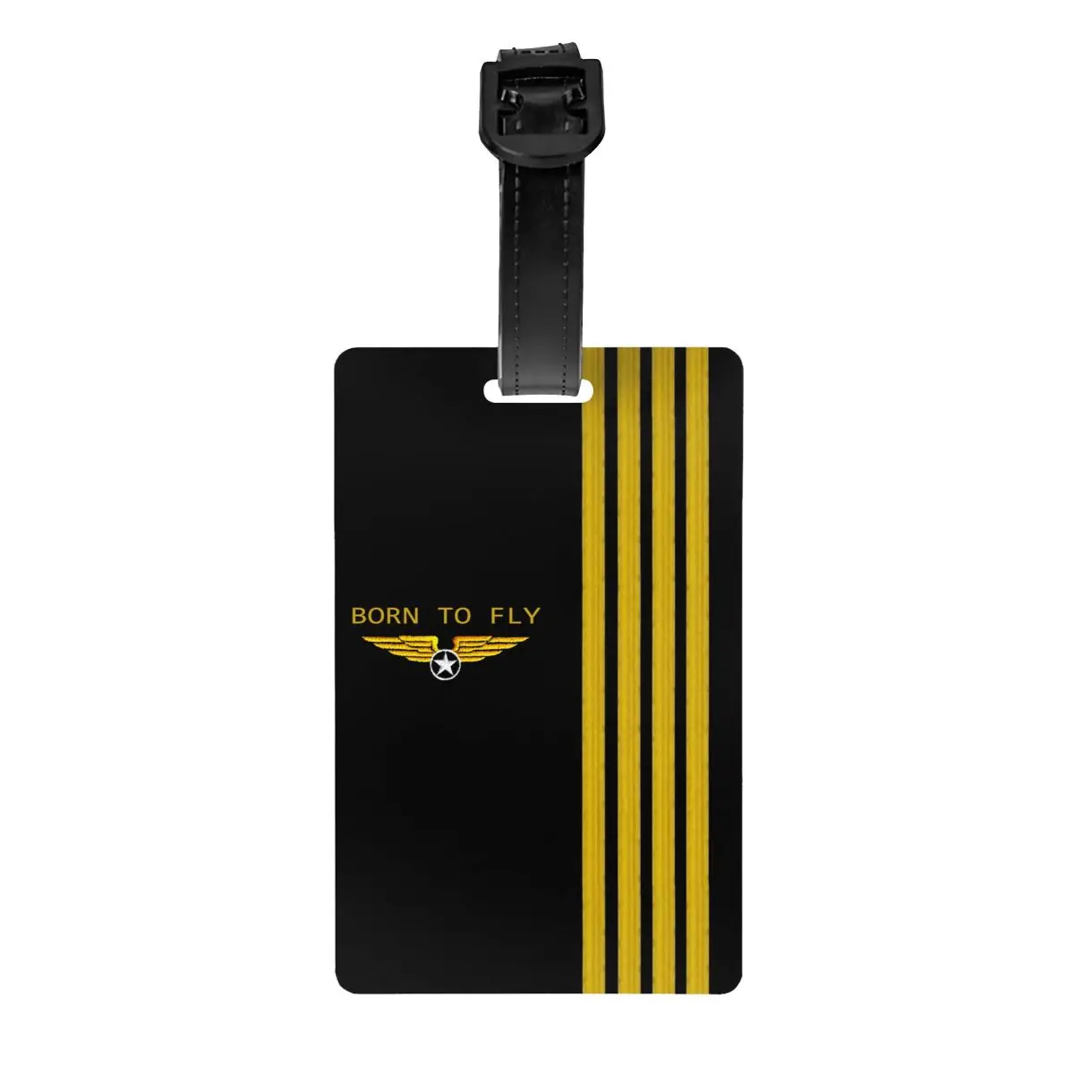 Born To Fly Flight Pilot Luggage Tags for Travel Suitcase Flying Aviation Aviator Privacy Cover Name ID Card