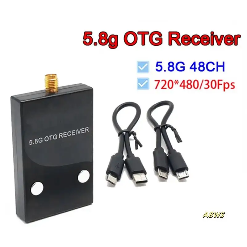 5.8G 56CH Mini FPV Ontvanger UVC Video Downlink OTG Voor Android Mobiele Telefoon Smartphone FPV Quadcopter Drone