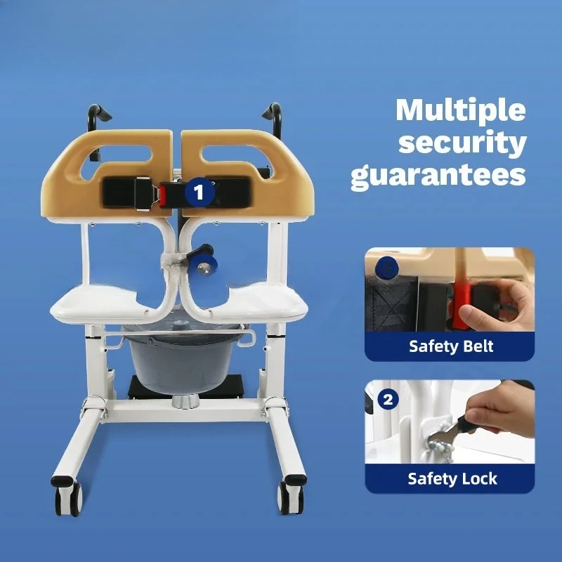 Electric Hydraulic Patient Transfer   Elderly Nursing Lift Commode by WEGO