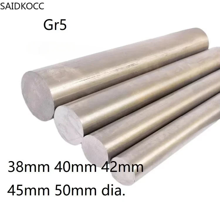 SAIDKOCC 40 42mm 45 50mm dia. Grade 5 TA6V titanium alloy rod titanic Ti stick ti bar BT6 TI-6AL-4V Gr5 TC4 Titanium round rod